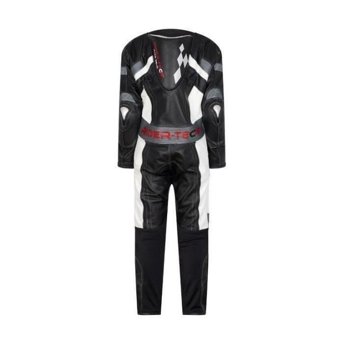 RIDER-TEC Combinaison en cuir 1 pièce avec protections