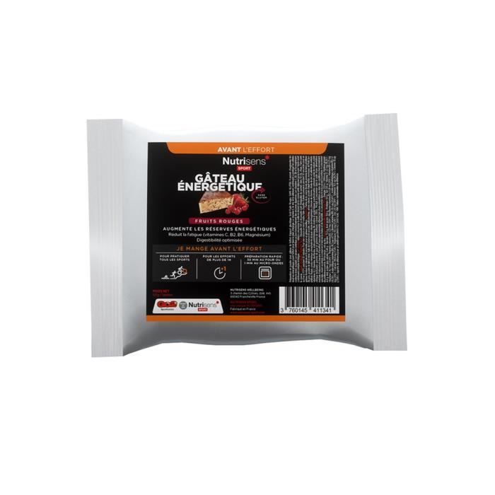 NUTRISENS Complément alimentaire - Sachet de 100g pour préparation de gâteau énergétique - Fruits rouges