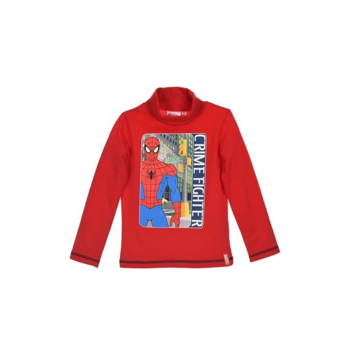 SPIDERMAN Sous pull - Enfant garçon - Rouge