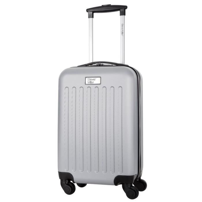 STEVE MILLER - YOUNG Valise Cabine Rigide 4 Roues - Argent
