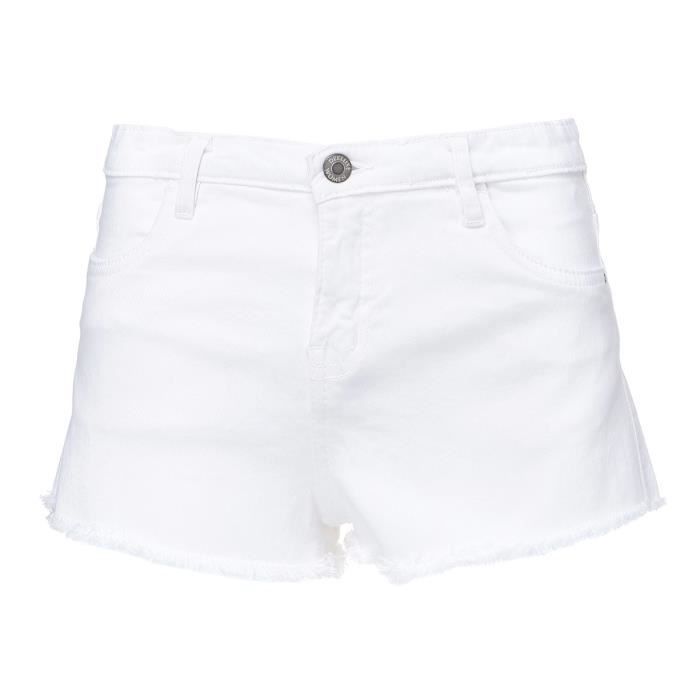 DEELUXE Short Jean Curry Blanc Femme