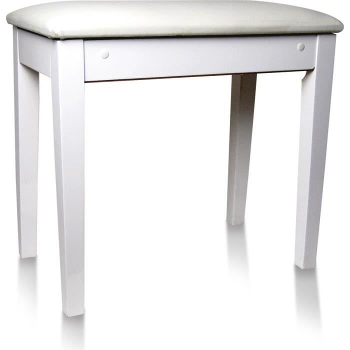 DELSON 104-3WH Banquette piano avec coffre à partitions - Blanc