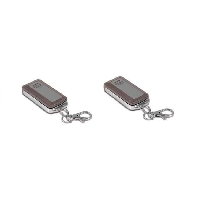 AVIDSEN Lot de 2 télécommandes 4 touches pour motorisations de portail et porte de garage 114253