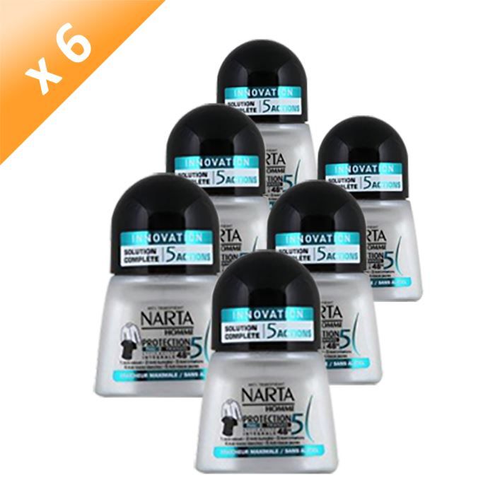 NARTA Deo Roll On Homme Protection 5 50ml (x6)
