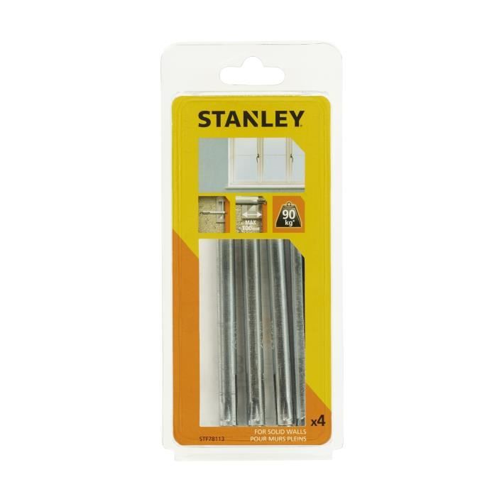 STANLEY Kit encadrement de 4 fixations pour fenêtre STF78113-XJ