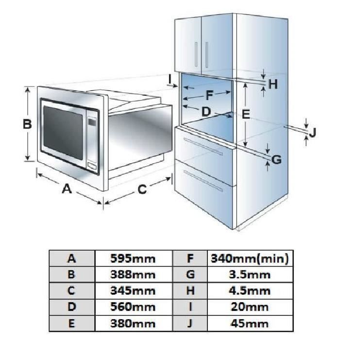  AMW140IX Micro-ondes encastrable 20 L1