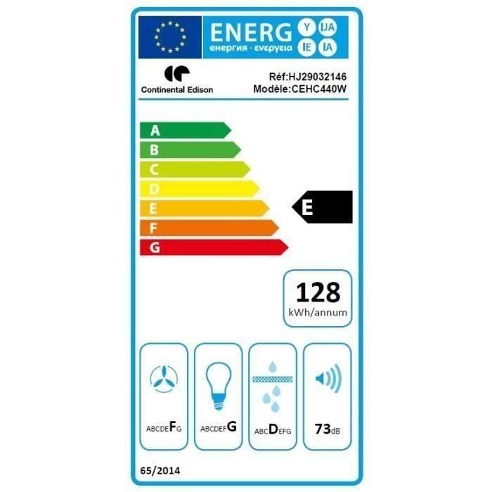 CONTINENTAL EDSION CEHC440W Hotte visière3