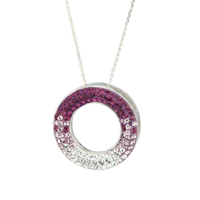 COLORS MADE WITH SWAROVSKI® ELEMENTS Collier Femme Violet et argenté