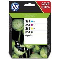 CARTOUCHE IMPRIMANTE HP 364 Pack de 4 cartouches d'encre Noir/Cyan/Mage CARTOUCHE IMPRIMANTE HP 364 Pack de 4 cartouches d'encre Noir/Cyan/Mage