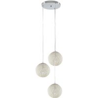 LUSTRE ET SUSPENSION BAYA Lustre - suspension 3 boules rotin Ø20cm blan LUSTRE ET SUSPENSION BAYA Lustre - suspension 3 boules rotin Ø20cm blan