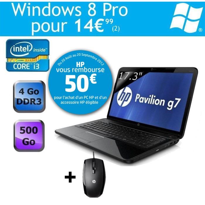 ORDINATEUR PORTABLE HP Pavilion g7 2045sf+ souris optique USB HP