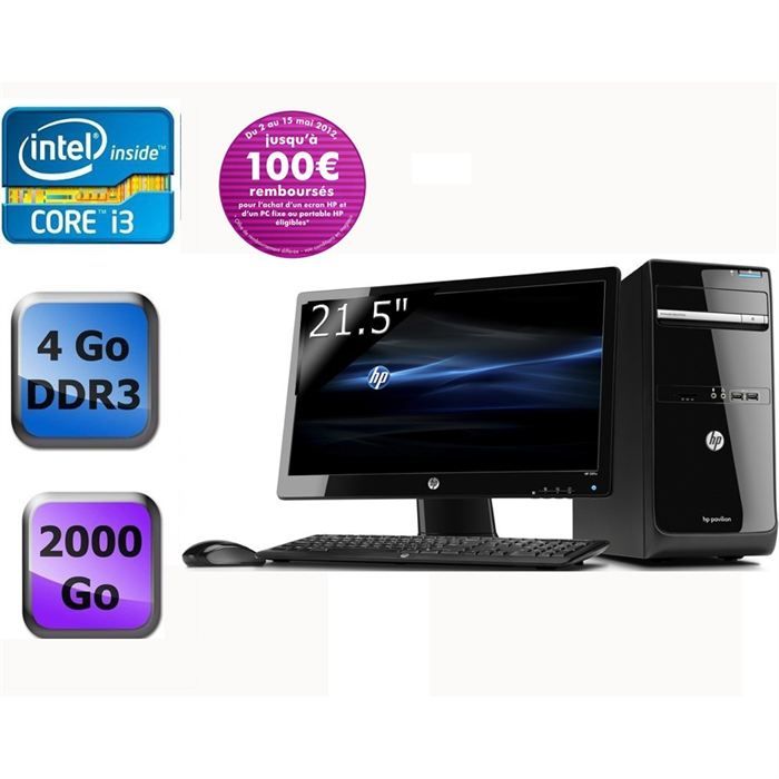 HP Pavilion p6 2038fr + écran HP LED 21.5   Achat / Vente UNITE