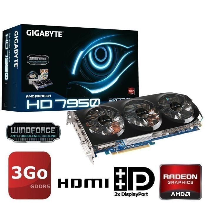 Gigabyte AMD Radeon HD7950 3Go GDDR5 OC   Achat / Vente CARTE