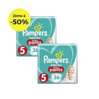 COUCHE PAMPERS Baby Dry Pants Géant T5 X36 Lot de 2 COUCHE PAMPERS Baby Dry Pants Géant T5 X36 Lot de 2