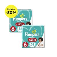 COUCHE PAMPERS Baby Dry Pants Géant T6 X32 Lot de 2 COUCHE PAMPERS Baby Dry Pants Géant T6 X32 Lot de 2