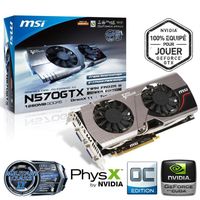 CARTE GRAPHIQUE INTERNE MSI GTX570 1280Mo Twin Frozr III Power Edition CARTE GRAPHIQUE INTERNE MSI GTX570 1280Mo Twin Frozr III Power Edition