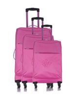 SET DE VALISES LES P'TITES BOMBES Set de 3 Valises Souple 4 Roues SET DE VALISES LES P'TITES BOMBES Set de 3 Valises Souple 4 Roues