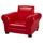 Fauteuil club enfant - Simili rouge - Contemporain