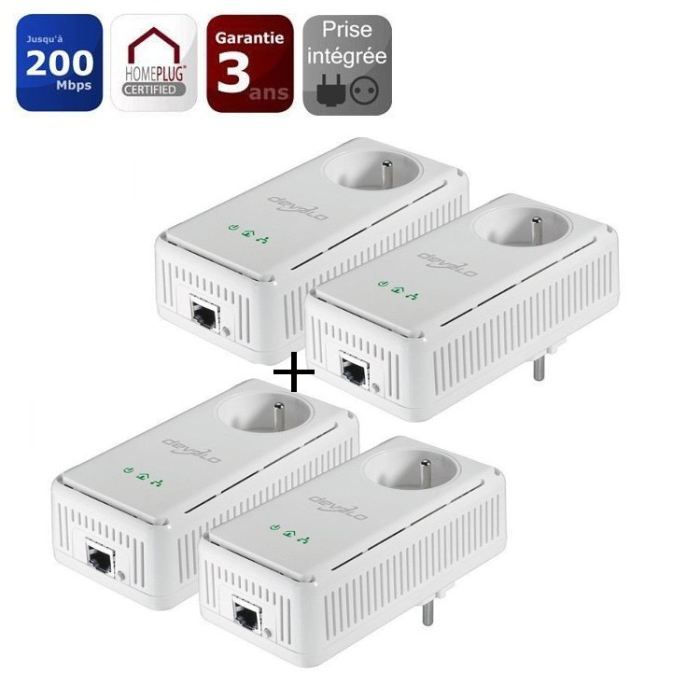 Devolo 2 Packs de 2 CPL 1373 HomePlug AV   Achat / Vente COURANT