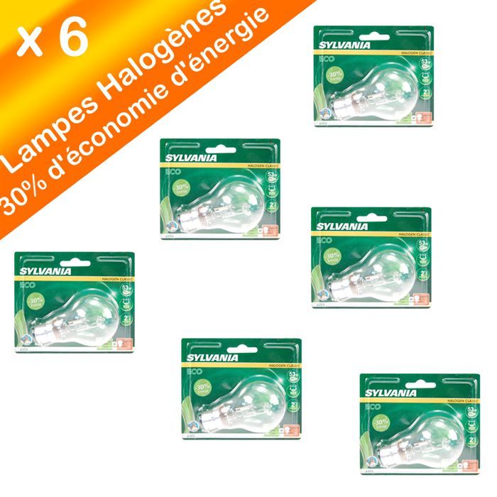 AMPOULES SYLVANIA HALOGENE   Achat / Vente AMPOULE   LED 6 Ampoules