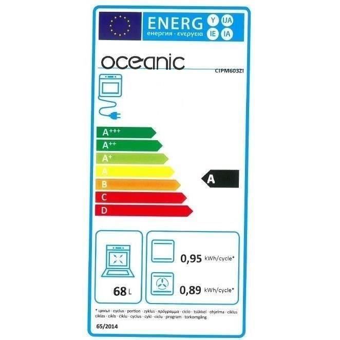  CICM603ZI Cuisinière table induction-3 zones-10,6kW-Four3