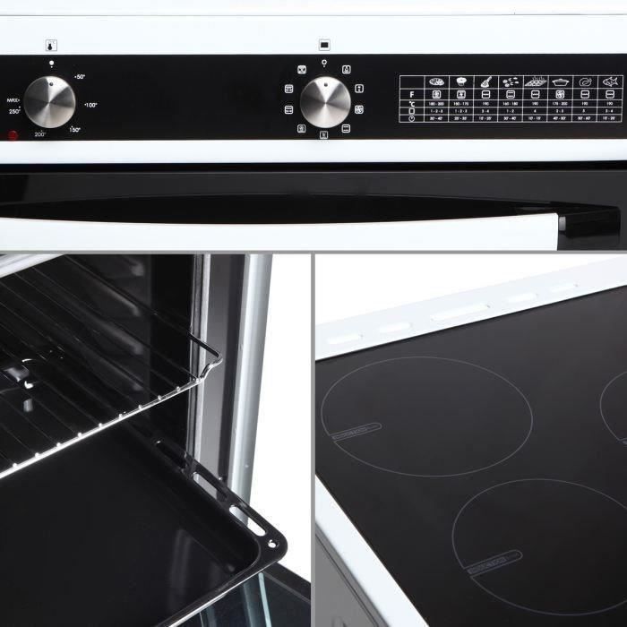  CICM603ZW Cuisinière table induction-3 zones-10,6kW-Four2
