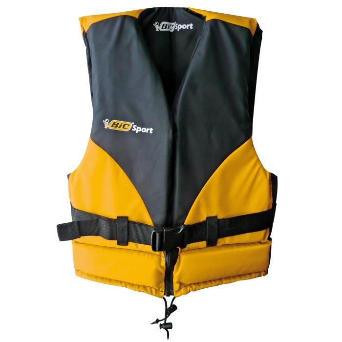 BIC SPORT Gilet de Sauvetage Kayak Beach - Mixte - Noir et orange