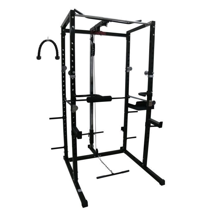 CARE Cage de musculation Power Rack - Mixte - Noir et Gris