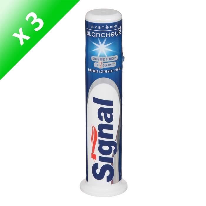 SIGNAL Lot de 3 dentifrices - Bicarbonate Fluor D - 10 cl