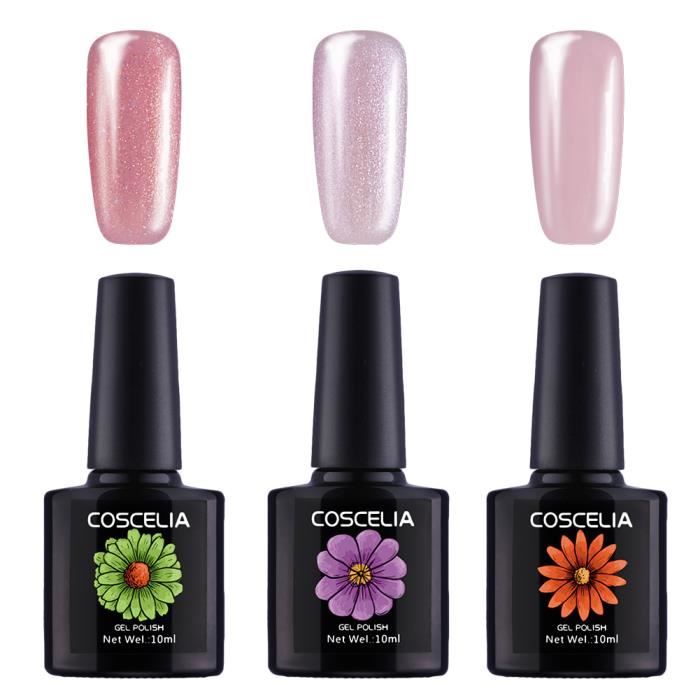 3 Pots De Gel Polish Vernis à Ongles Nail Art Uv Led French Manucure 3 Pots De Gel Polish Vernis à Ongles Nail Art Uv Led French Manucure Soak Off Kit