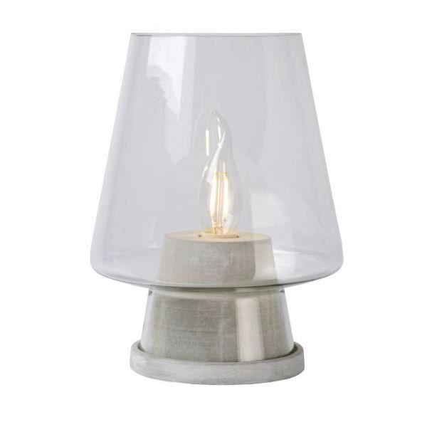 À Glenn Béton Lucide Verre H25cm Poser Lampe 3qcL5A4Rj