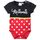 Body bébé fille Minnie Noir/rouge de 3 à 24mois -