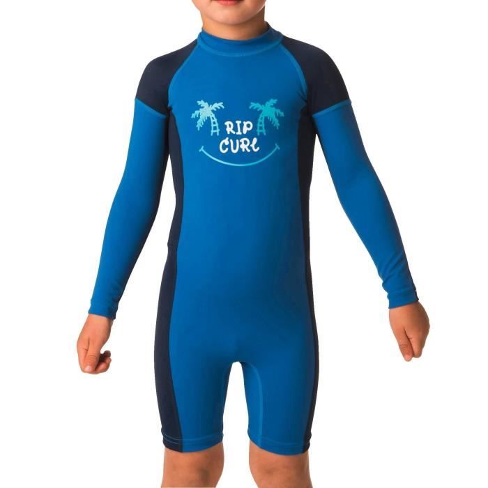 RIP CURL Combinaison Lycra Grom UV UPF 50+ Spring - Enfant garçon - Bleu
