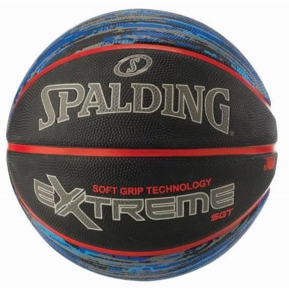SPALDING Ballon de basket-ball NBA Extreme Sgt - Noir et rouge - Taille 7