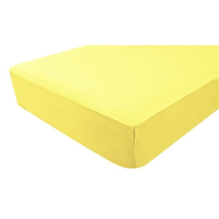 DOUX NID Drap-housse en jersey - Paille - 40x80 cm