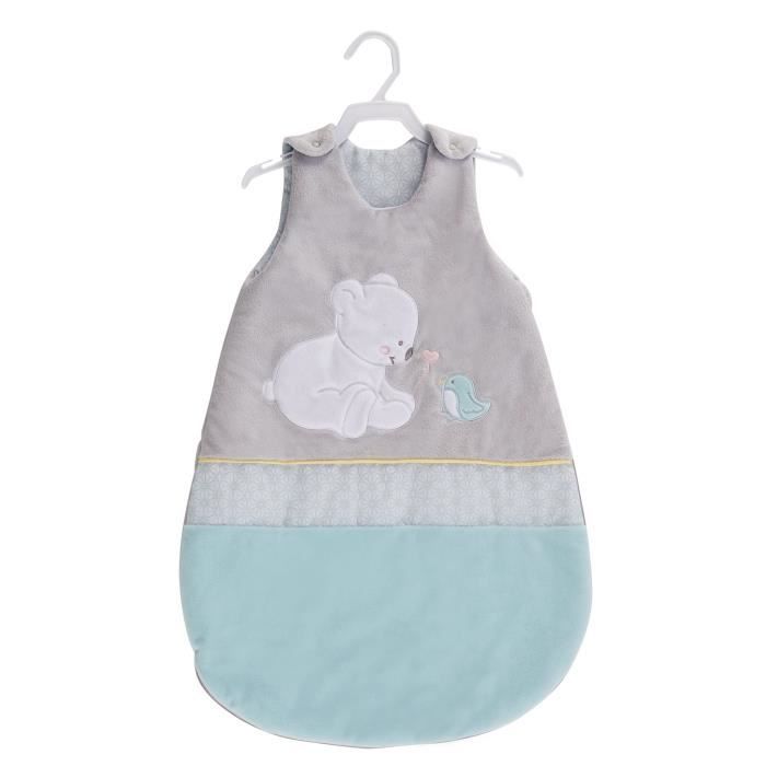 TINEO Douillette naissance Pilou - S'adapte aux bébés dès la naissance - Extérieure en soft boa et intérieur jersey