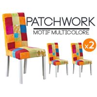 CHAISE Patchwork - Lot de 2 Chaises CHAISE Patchwork - Lot de 2 Chaises