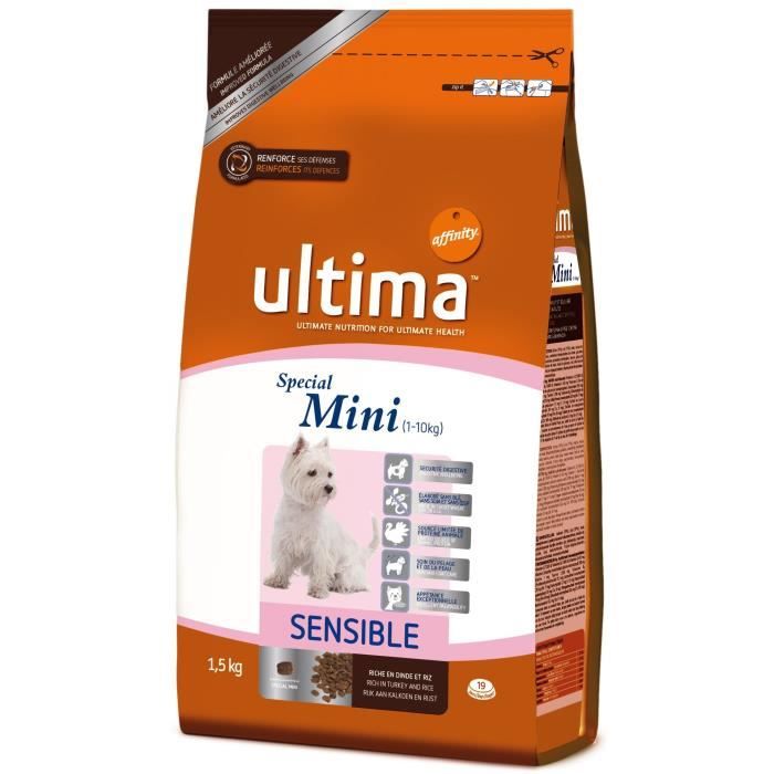 ULTIMA MINI SENSIBLE Croquettes - Pour chien - 1,5KG