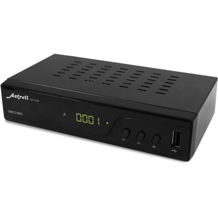 ASTRELL 011140 Décodeur TNT HD - DVB-T2/HEVC avec USB