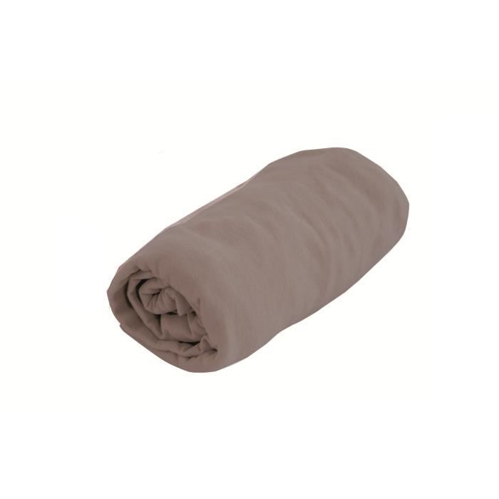 DOUX NID Drap-housse en jersey - Taupe - 40x80 cm