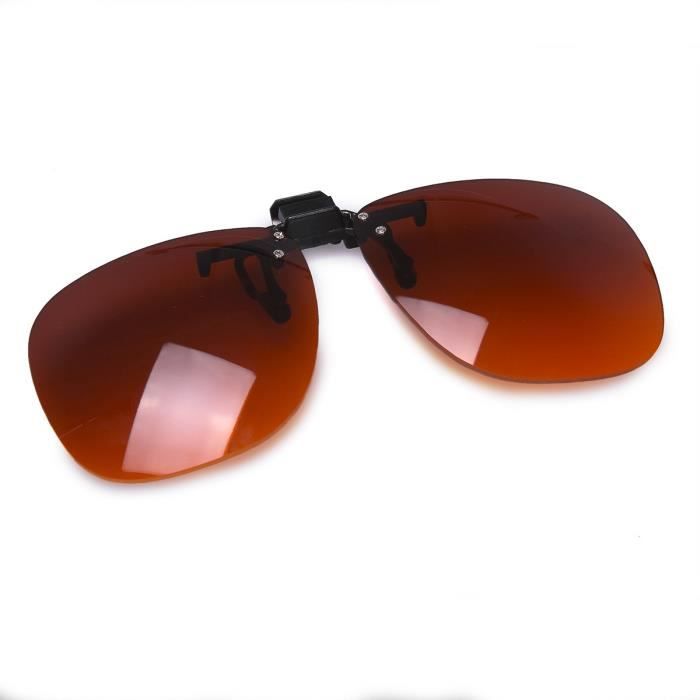 Clip lunettes de soleil VITAEASY - Idéal pour conduire - Teinte marron - Indice de protection 2 (UV400)