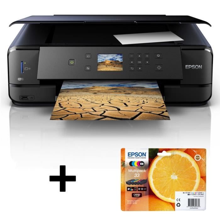 Epson Imprimante 3 en 1 Expression Premium XP-900 Couleur / Noir photo + Cartouche Epson 33 Multipack 4 couleurs / Noir Photo