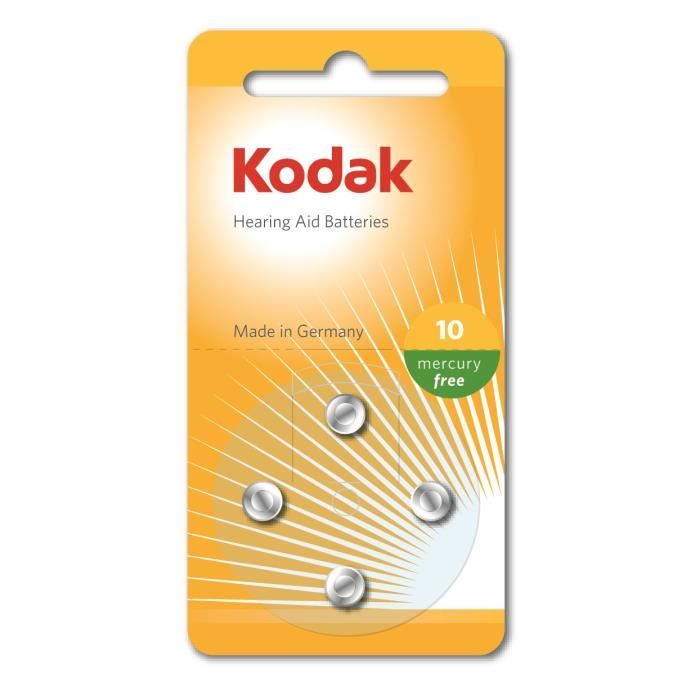 KODAK Piles pour appareil auditif P10 batterie - Vendu par lot de 4