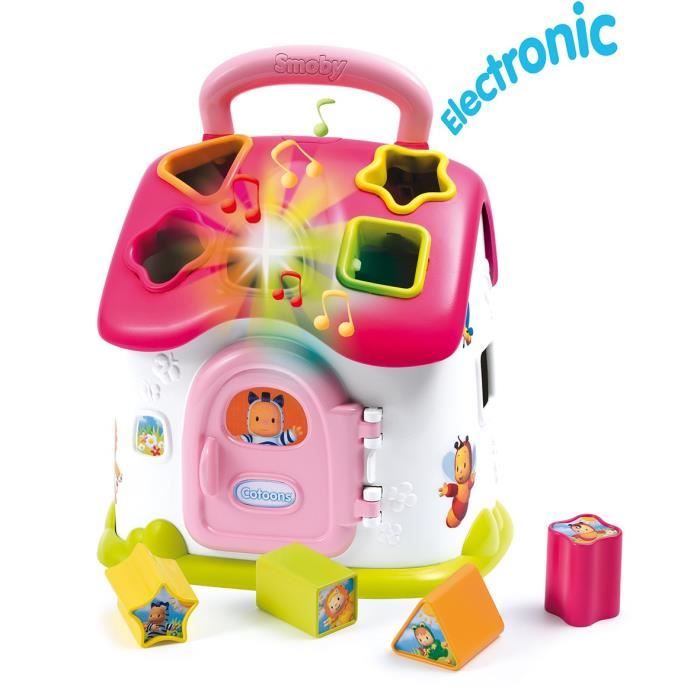 SMOBY Cotoons Maison des Formes Electronique Rose