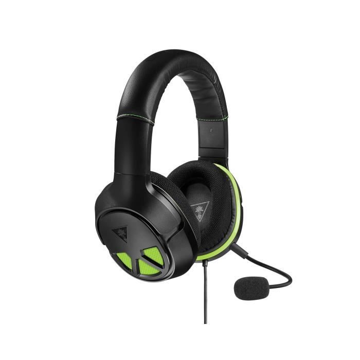 Turtle Beach Micro-Casque Gamer XO THREE - Filaire - 20Hz / 20kHz - Son Surround - Noir / Vert - Xbox One