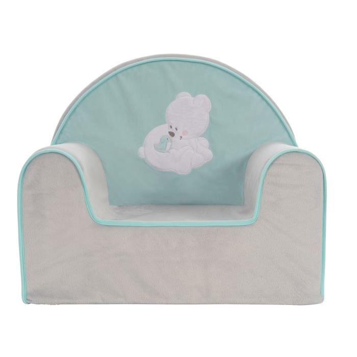 TINEO Fauteuil Pilou - En soft boa - Dessous PVC - Déhoussable