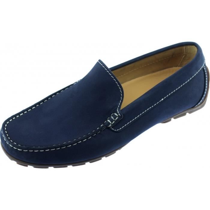 confortable amp; 39 cousu MOCC bleu Portugal marine MAN Homme souple PCYXP
