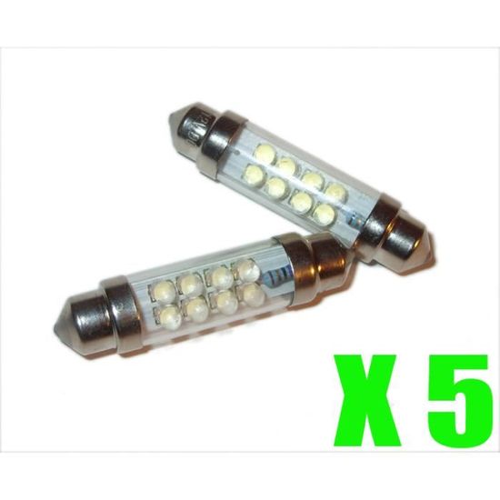 Van Rose Lampe 5 Pièce De Éclairage Ampoules Px5 15v 564 8 Rechange 44mm Voiture X Led Intérieur Festoon EWIDH29