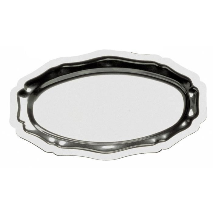 LEBRUN Plat ovale inox 4710404 40x23cm gris