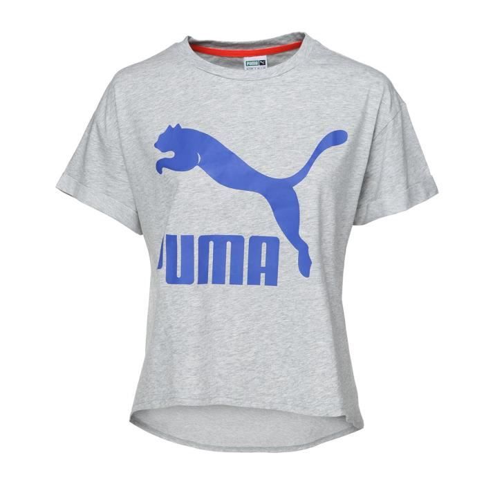 tee shirt puma femme cyan
